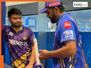 VIDEO: विराट कोहली के बाद रोहित शर्मा के पास पहुंचे रिंकू सिंह, मांग लिया बल्ला, टीम बोली- सावधान