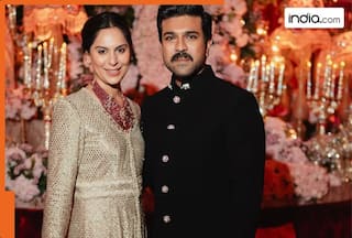 Ram Charan and his wife Upasana Konidela at the Ambani wedding (Upasana Konidela/Instagram)