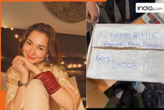 Pakistani actress Hania Aamir becomes a meme target after Indian fans send her water bottles, Watch viral video