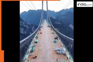 China builds world's highest bridge, its height is..., it is 9 times higher than...