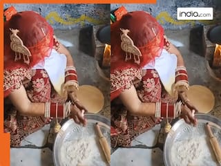 Dulha-Dulhan Ka Video: शादी के जोड़े में ही खाना बनाने लगे दूल्हा-दुल्हन, वीडियो देख लोगों ने कहा- 'ससुराल वाले भूखे थे या रिश्तेदार'