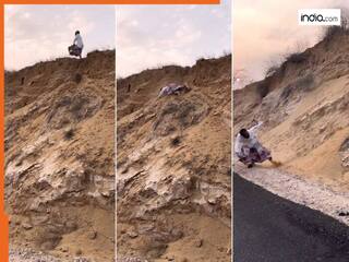 Chachaji Ka Video: पहाड़ी पर चढ़कर नाचने लगे चाचाजी, तभी जो दिखा हंसी नहीं रोक पाएंगे आज | देखें वीडियो