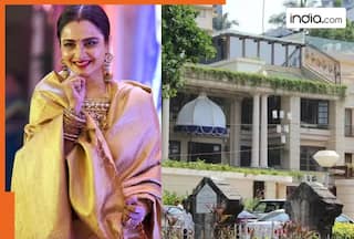 Inside Rekha's Luxurious Rs 100 crore house 'Basera': Patterned wallpapers, Nawabi decor, handloom curtains that give a touch of royalty
