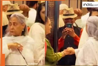 Jaya Bachchan gets angry at Manoj Kumar's prayer meet, snaps at elderly woman, netizens compare her to..., watch viral video