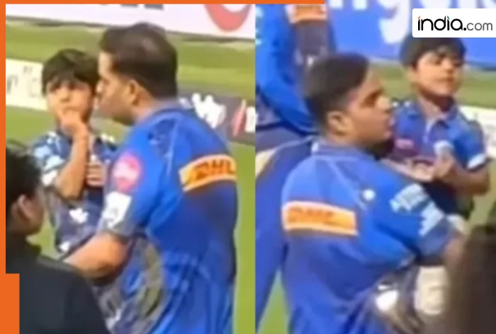 Video of Mukesh Ambani and Nita Ambani’s grandson Prithvi hugging his dad Akash Ambani at Wankhede stadium goes viral, WATCH