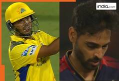 WATCH: 17-year-old star Ayush Mhatre follows Shepherd's carnage, smashes Bhuvneshwar Kumar for 26 in a jaw-dropping over