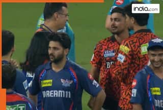 LSG owner Sanjiv Goenka speaks to Abhishek Sharma, Ishan Kishan after Digvesh Rathi clash, video goes viral