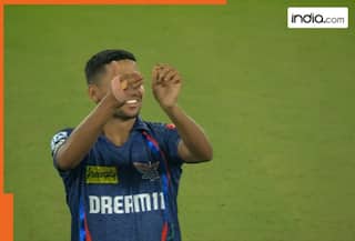 WATCH: LSG bowler ‘copies' suspended Digvesh Rathi's notebook celebration after taking wicket in GT vs LSG match, his name is...
