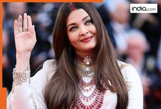 Aishwarya Rai Bachchan turns heads at Cannes with her 'sindoor bhari maang' look in white saree, confirms she is with Abhishek Bachchan amid divorce rumours