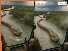 हेलीकॉप्टर से विशालकाय एनाकोंडा पर हुई फायरिंग, नदी में दिखा रोंगटे खड़े करने वाला नजारा