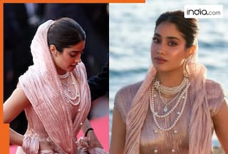 'Sridevi ki jhalak…': Janhvi Kapoor brings glam goddess energy to Cannes in custom-made pink skirt and corset; fans remember her mom
