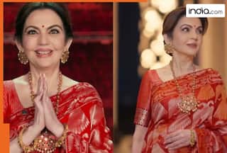 Nita Ambani redfines retro elegance in a traditional silk saree with gold statement jewellery - SEE PICS
