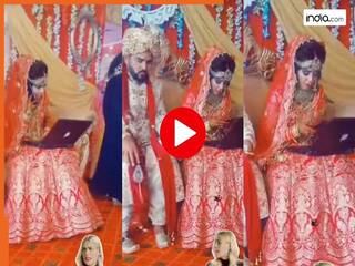Dulha Dulhan Ka Video: लैपटॉप लेकर स्टेज पर बैठ गई दुल्हन, दूल्हे ने देखा तो गजब ही हो गया | देखिए वीडियो