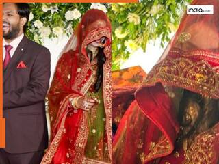 लाल लहंगे में नजर आईं खान सर की पत्नी एएस खान...तस्वीरें वायरल, पटना रिसेप्शन में घूंघट ने खींचा सबका ध्यान