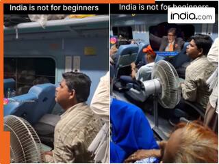 ट्रेन में लग रही थी यात्री को गर्मी, लगाया ऐसा जुगाड़ कि देख चकरा जाएगा दिमाग! देखे Viral Video