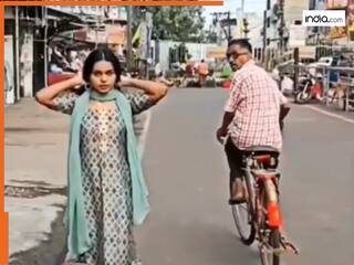 Ladki Ka Video: सड़क पर ऐसा कुछ कर रही थी लड़की, देखते ही हिल गए साइकिल सवार चाचाजी | देखें मजेदार वीडियो