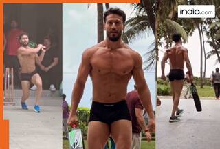Tiger Shroff gets brutally trolled for playing cricket in his underwear, netizens say, 'kapde phen lo bhai...', watch viral video