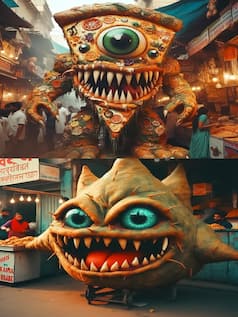 दैत्य रूप में पिज्जा-बर्गर और समोसा, जलेबी तो कंपकंपी छुड़ा देगी