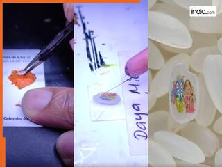 Viral Video Today: गजब कलाकार है भाई! चावल के दाने पर बना दिया राम-सीता जी की तस्वीर | देखिए ये वीडियो