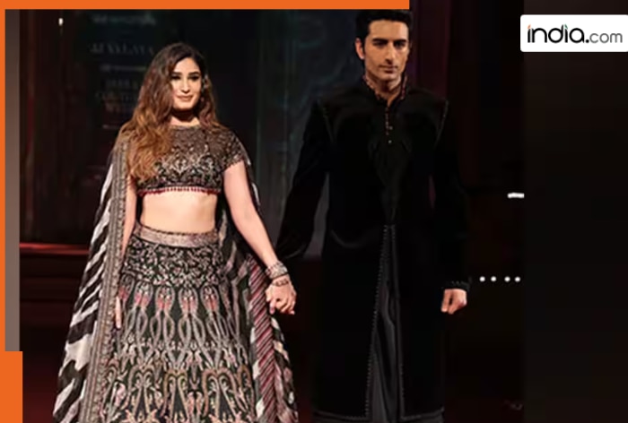 Rasha Thadani and Ibrahim Ali Khan walk hand in hand for JJ Valaya at ICW, netizens react 'Better than Sara and Janhvi'