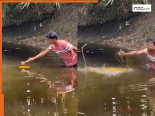 Viral Video Today: सीधा तालाब में हल्दी डालने पहुंचा लड़का, तभी दिखी ऐसी चीज जान ही आफत में पड़ गई | देखें वीडियो