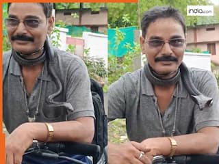 Viral Saanp Ka Video: गले में कोबरा लपेट बाइक चला रहा था शख्स, अचानक सांप ने किया ऐसा अटैक, वीडियो देख कांप उठे लोग