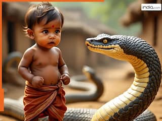 श्रीकृष्ण-कालिया नाग जैसी घटना! 2 साल के गोविंदा ने हाथ पर लिपटे कोबरा को दांत से काटा, सांप की मौत