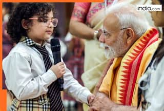 'Warrior and savior...': PM Modi celebrates Raksha Bandhan with school kids at Delhi residence
