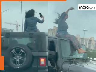 गुरुग्राम में फ्लाईओवर पर युवती का खतरनाक स्टंट, कार की छत पर बैठकर बनाई वीडियो, FIR दर्ज