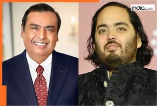What is Mukesh Ambani doing with his son Anant Ambani in Bihar's Gaya?