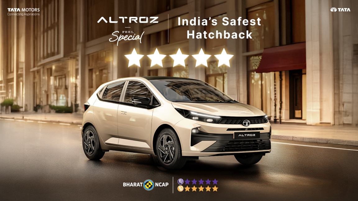 Tata Altroz Becomes India’s Safest Hatchback with 5-Star Bharat NCAP Rating