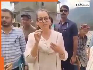 Video: बाढ़ राहत दौरे पर पहुंचीं कंगना रनौत, लोगों के आंसू के बीच गिनाने लगीं खुद का नुकसान, बोलीं- सिर्फ 50 रुपये हुई कमाई