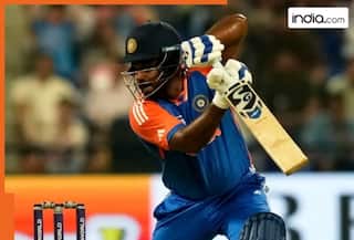 WATCH: Sanju Samson smashes stunning straight six during India vs Oman Asia Cup 2025 match