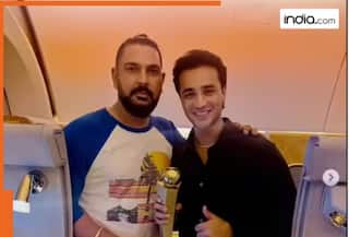 Abhishek Sharma shares a heartfelt moment with his mentor Yuvraj Singh amid chaos after Asia Cup 2025 final