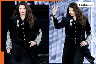 Aishwarya Rai Bachchan makes a powerful androgynous statement in black sherwani at Paris Fashion Week runway - Watch video