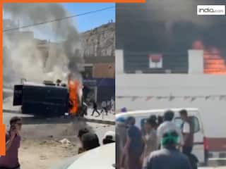लद्दाख में हिंसक हुआ प्रदर्शन: छात्रों और पुलिस में भिड़ंत, CRPF की गाड़ी और BJP दफ्तर में लगाई आग, देखें Video