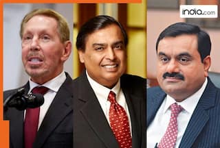 How much does Oracle CEO Larry Ellison earn in a day, compared to India's richest Mukesh Ambani, Gautam Adani