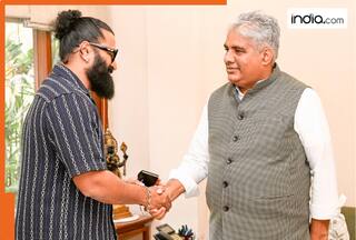 Kantara star Rishab Shetty meets Union Environment Minister Bhupender Yadav, lauds actor's efforts to promote...