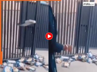 बोनस की जगह कंपनी ने थमा दी सोन पापड़ी, गुस्साएं कर्मचारियों ने वहीं दे मारा डिब्बा | VIDEO VIRAL