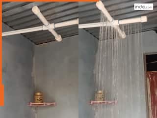 शख्स ने नॉर्मल पाइप से बना दिया स्मार्ट शावर, लोग बोले- इंडिया से बाहर नहीं जाने देंगे ये जुगाड़ | देखें VIDEO
