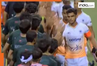 WATCH: India hockey players go against India Cricket stars, gave high five to Pakistan players in...