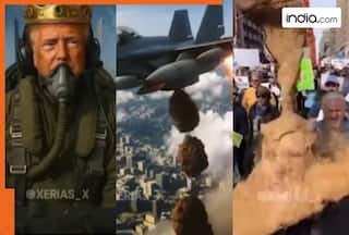 Donald Trump shares AI video mocking protesters, shows throwing dirt from fighter jet; Watch here