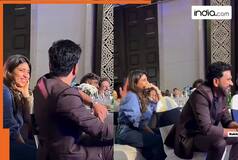 WATCH: Rohit Sharma and wife Ritika Sajdeh burst into laughter at Cricket Awards Ceremony due to...
