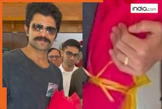 Vijay Deverakonda spotted in Puttaparthi post engagement to Rashmika Mandanna; fans go wild after noticing…