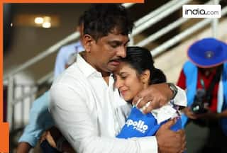 WATCH: Jemimah Rodrigues shares an emotional moment with her father after her World Cup heroics...