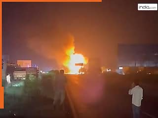 VIDEO: जयपुर-अजमेर हाइवे पर LPG सिलेंडर से भरे ट्रक में विस्फोट, कई धमाकों से दहला इलाका, एक शख्स की मौत