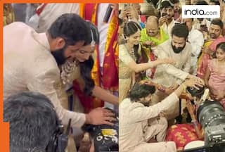 Jr NTR marks his attendance at brother-in-law Nithiin's wedding with wife, performs jiju duties – WATCH
