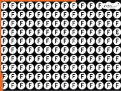 दिमाग का असली टेस्ट लेगी ये तस्वीर, F की भीड़ में छिपा है E मगर कोई जीनियस ही खोजेगा