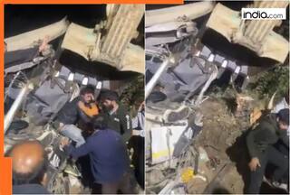Kashmir accident: 4 of family killed, 5 critical as passenger vehicle collides with construction crane in Kashmir's Budgam