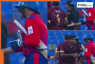 Amid rising tension between India and Pakistan, Harbhajan Singh shares a friendly moment with this Cricketer in Abu Dhabi, his name is....